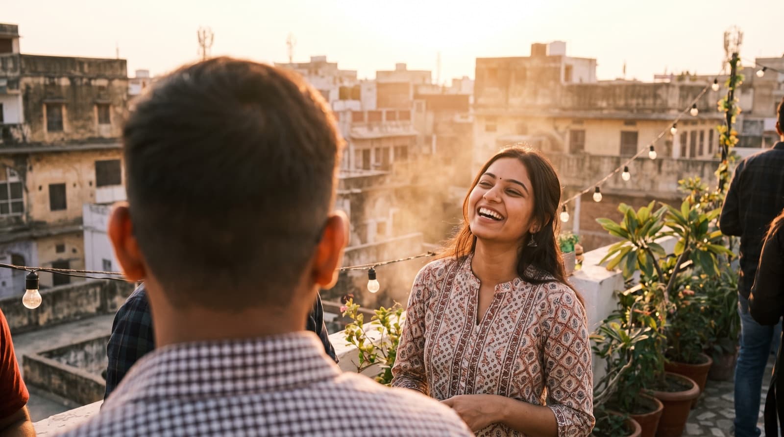 Rooftop par hansti hui ladki